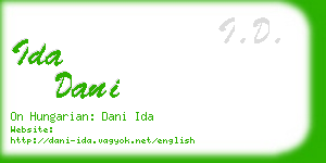 ida dani business card